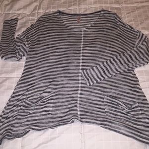 A lightweight 3/4 sleeve sweater with pockets